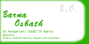 barna osbath business card